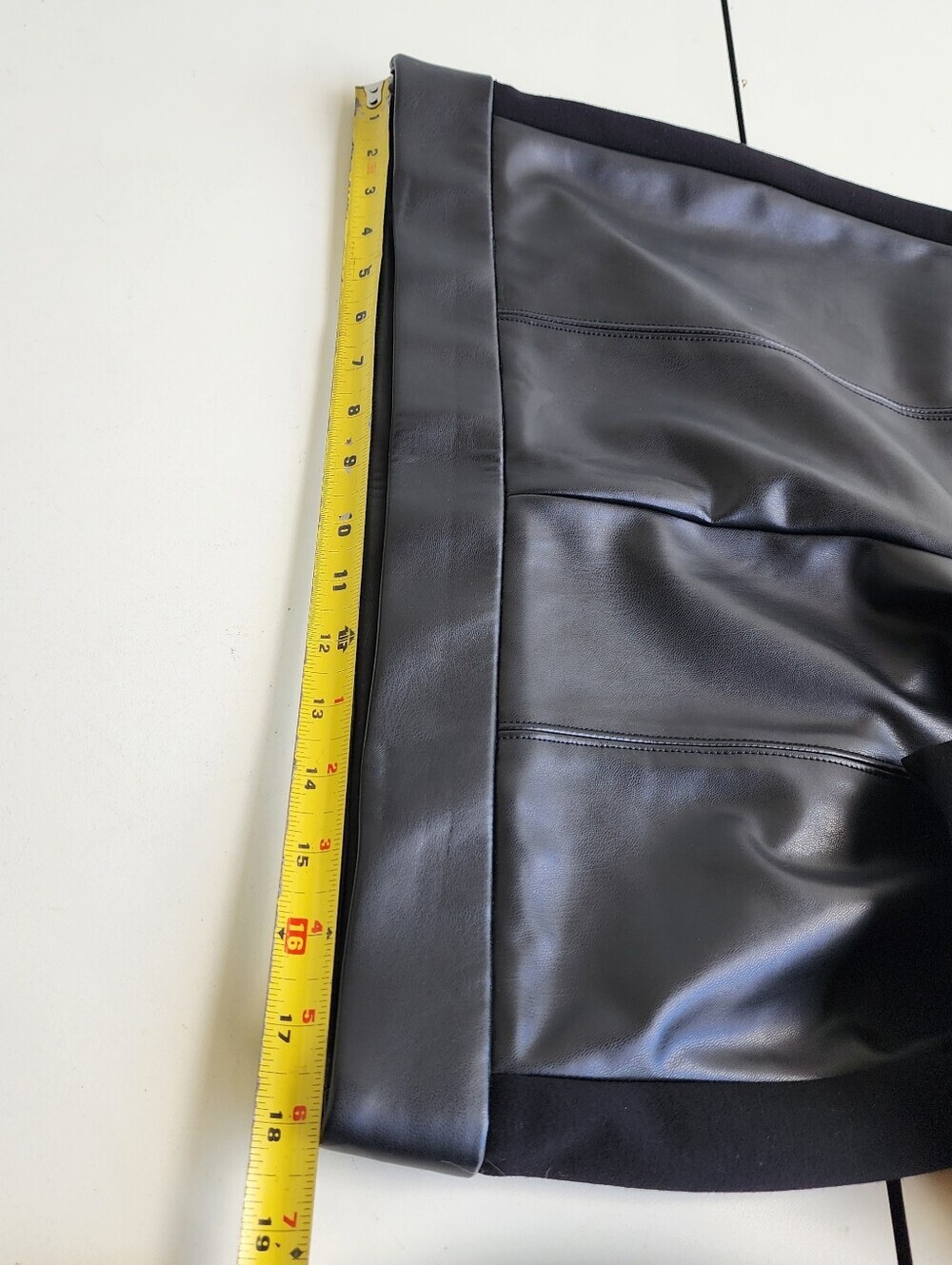 Talbots Portland Faux Leather Leggings Womens Skinny Pants Stretch Black Sz 14 - Picture 13 of 16